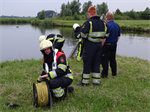 Oefening Brandweer Kollum en het ORT Oppervlakte Reddingsteam van Burgum